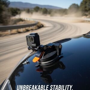 iSHOXS M1 GT Suction Cup Mount for Action Camera, Compatible for GoPro,etc
